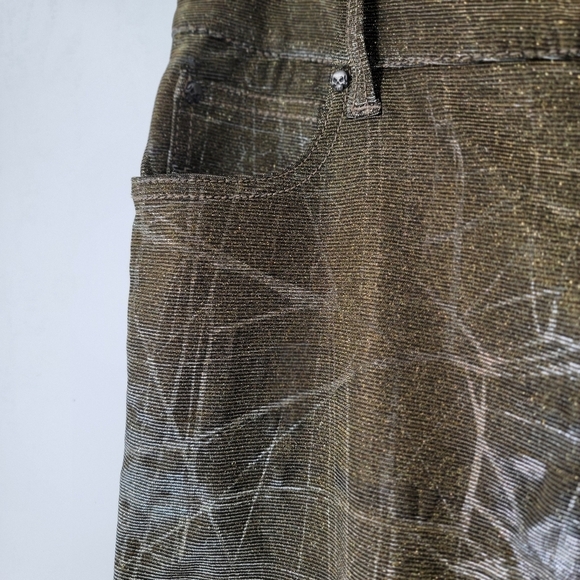 Tripp NYC Shine On Metallic Pants Size 28 Gold Bronze Silver Halographic Flawed - Picture 3 of 16